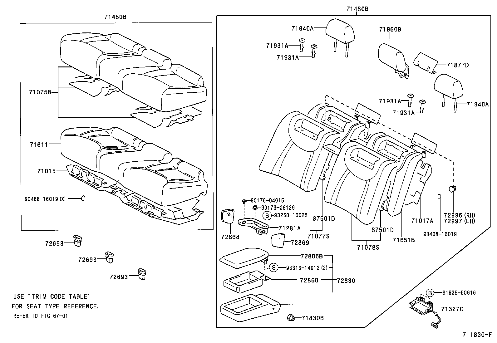  LS430 |  REAR SEAT SEAT TRACK