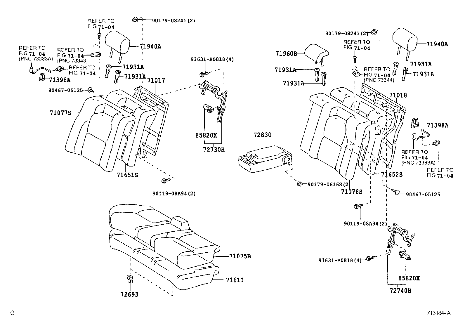  CAMRY |  REAR SEAT SEAT TRACK