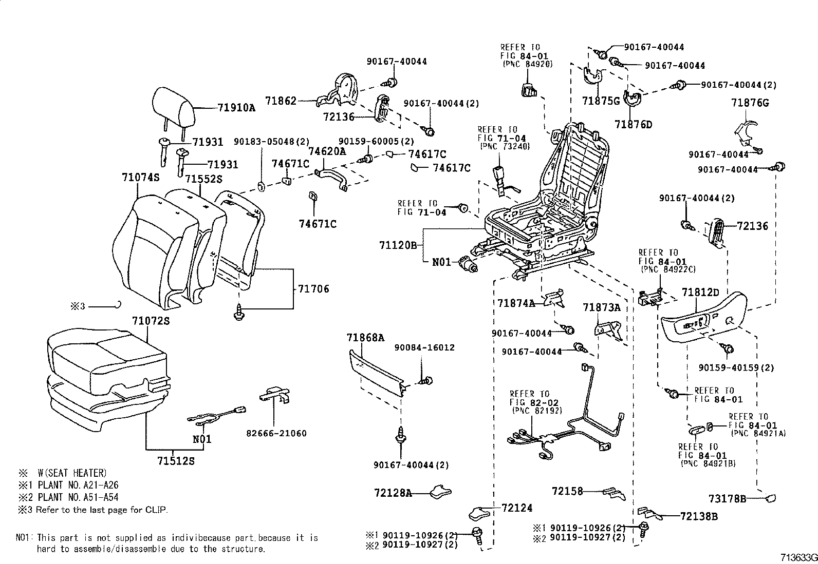  CROWN |  FRONT SEAT SEAT TRACK