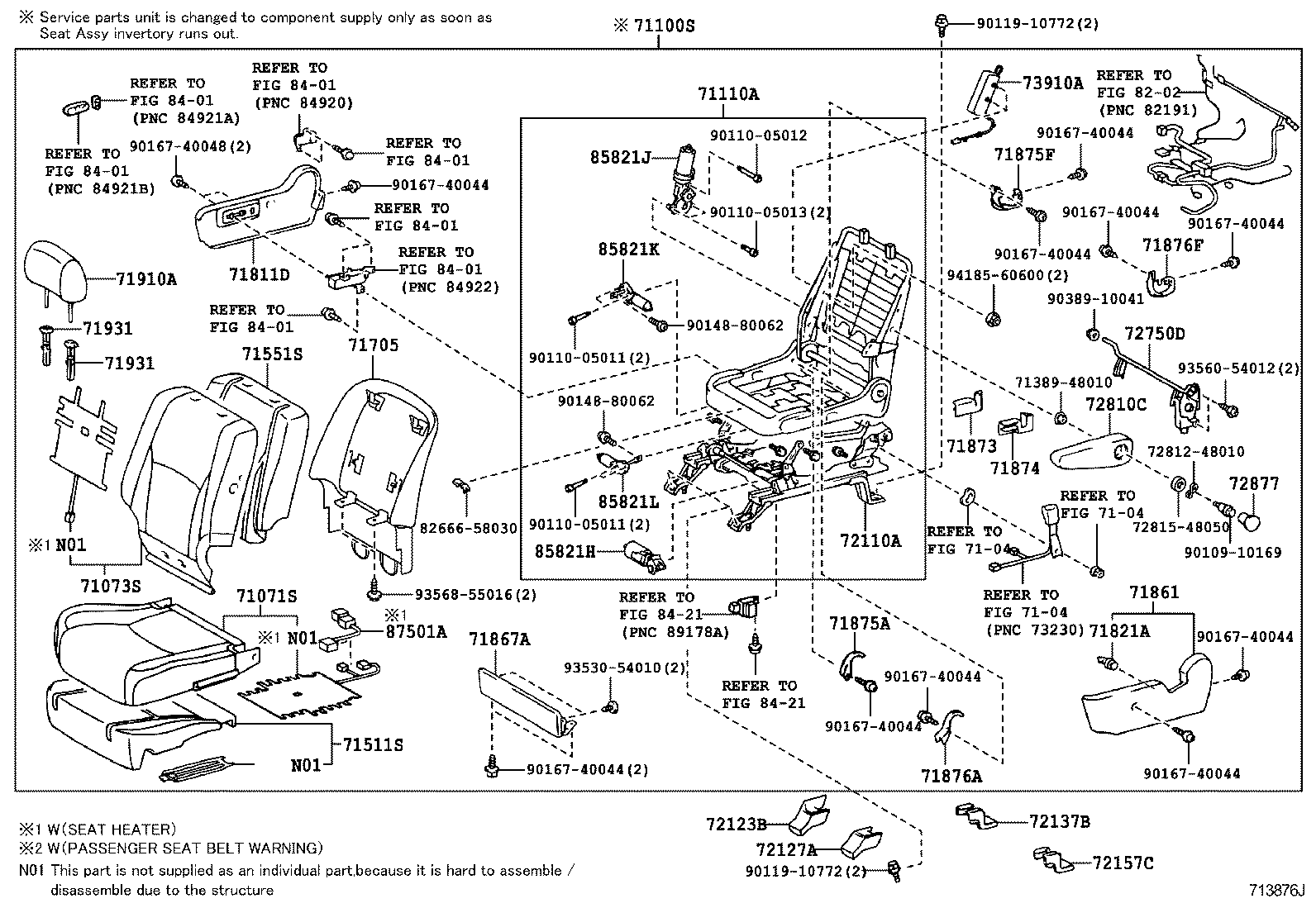  RX400H |  FRONT SEAT SEAT TRACK