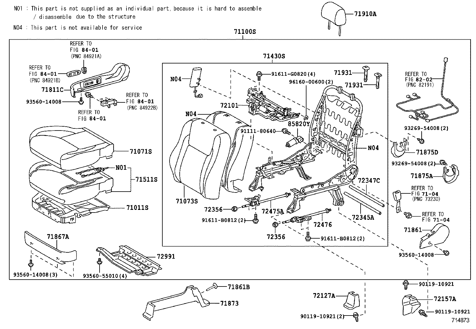  CAMRY |  FRONT SEAT SEAT TRACK
