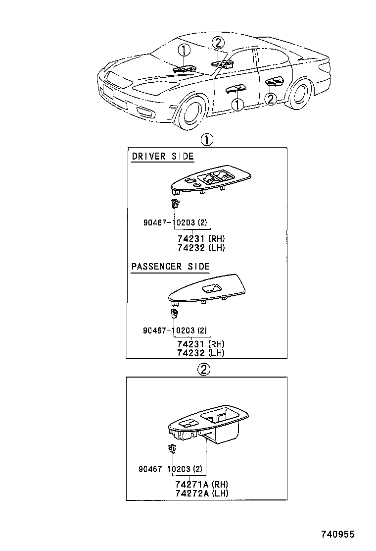  ES300 |  ARMREST VISOR