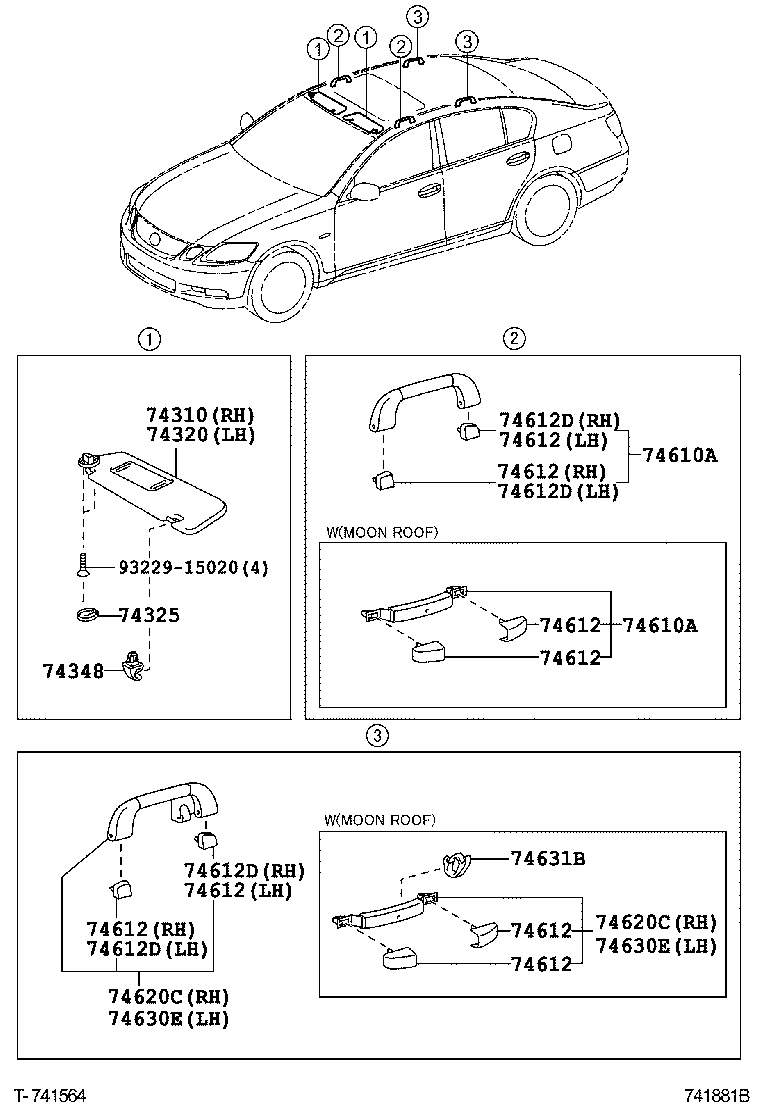  GS450H |  ARMREST VISOR