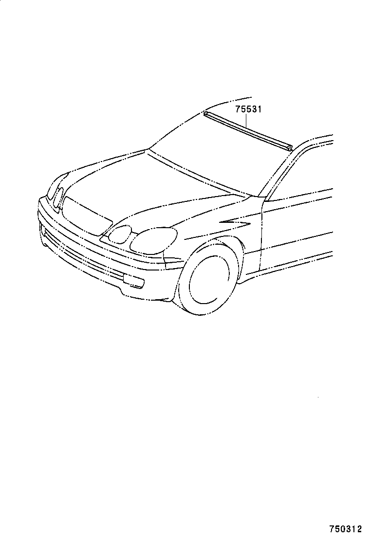  GS300 430 |  FRONT MOULDING