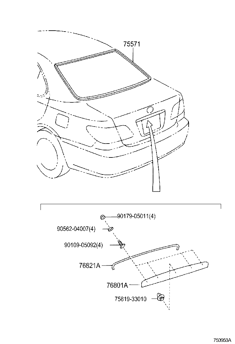  ES300 |  REAR MOULDING