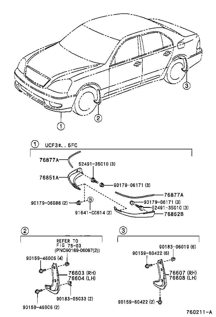  LS430 |  MUDGUARD SPOILER