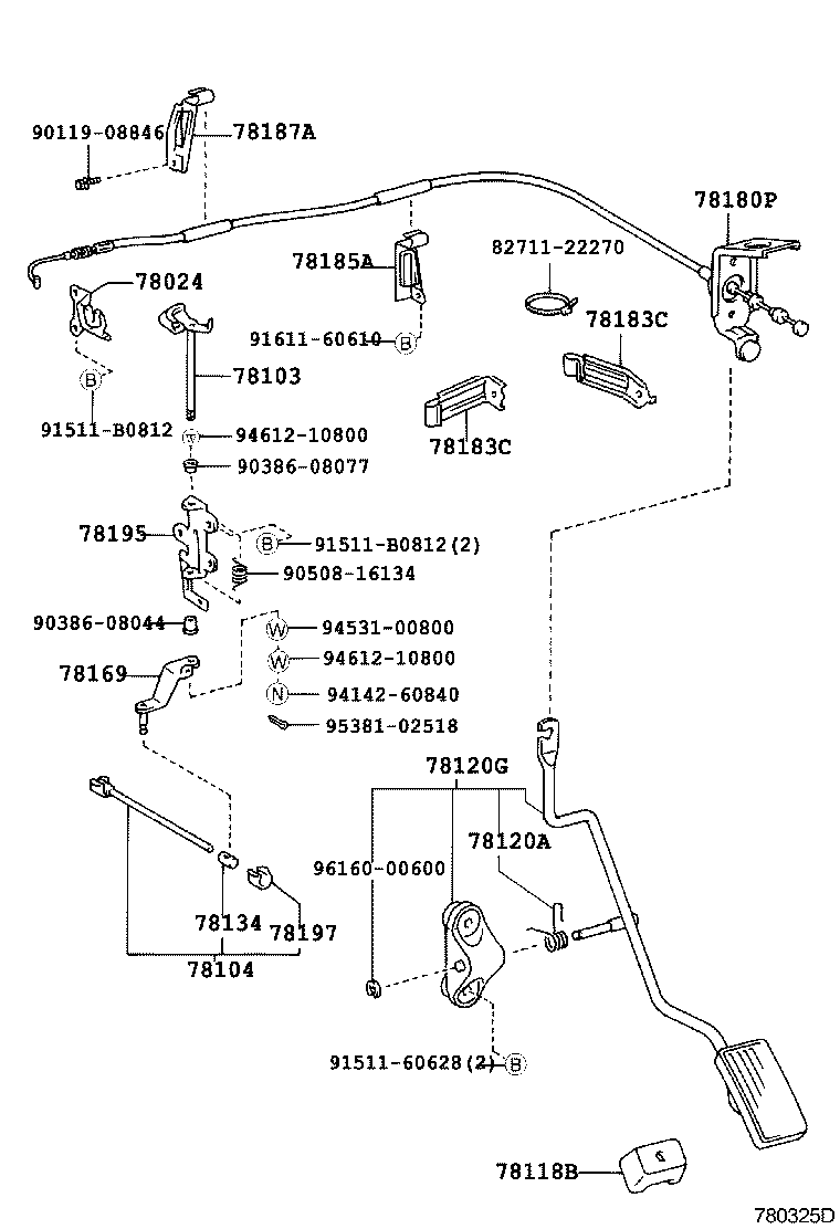  LAND CRUISER 100 105 |  ACCELERATOR LINK