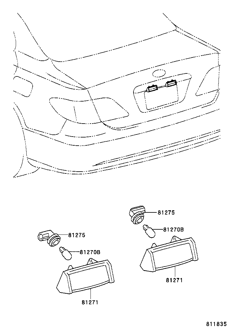  ES300 |  REAR LICENSE PLATE LAMP