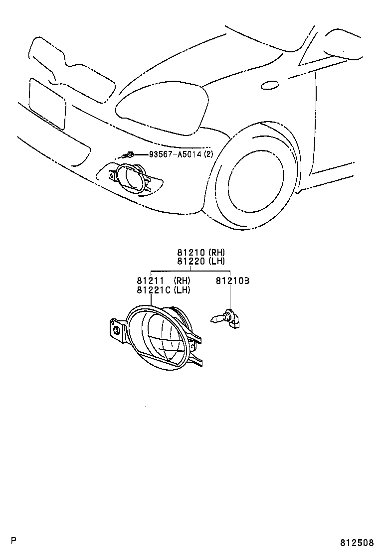  YARIS ECHO 3D 5D |  FOG LAMP