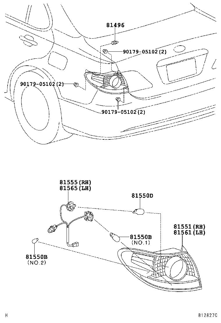  ES300 |  REAR COMBINATION LAMP