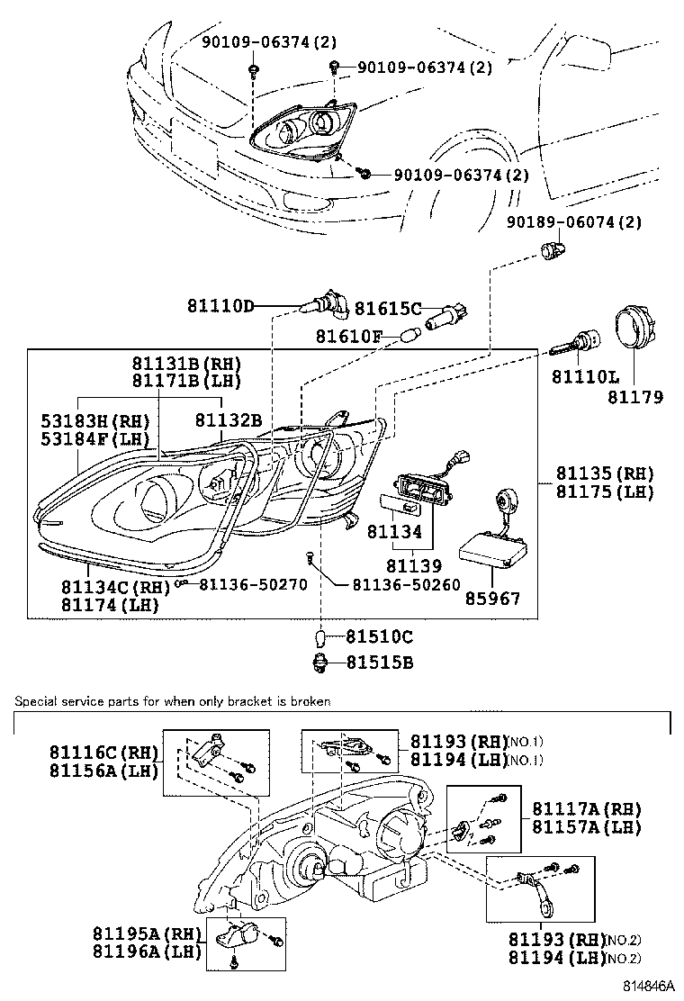  LS430 |  HEADLAMP