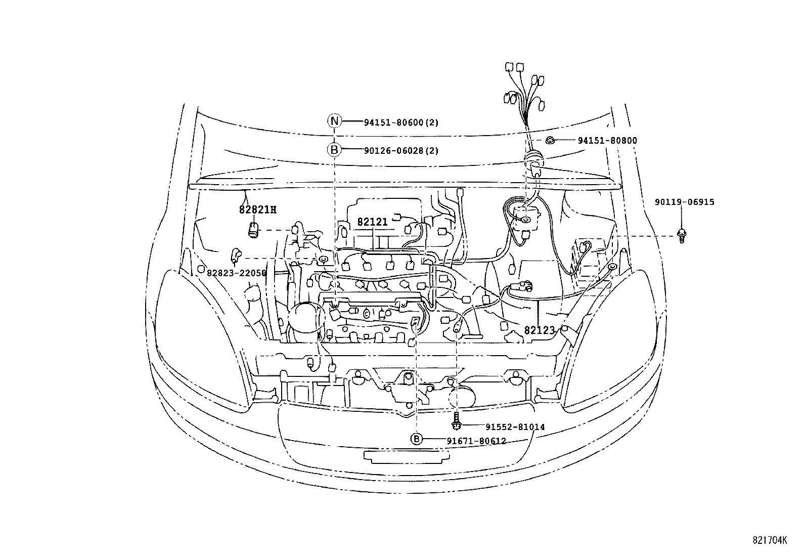  YARIS ECHO 3D 5D |  WIRING CLAMP