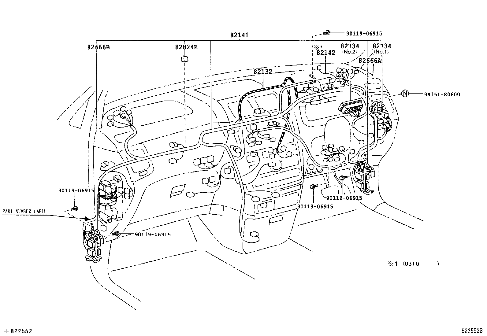  PICNIC AVENSIS VERSO |  WIRING CLAMP