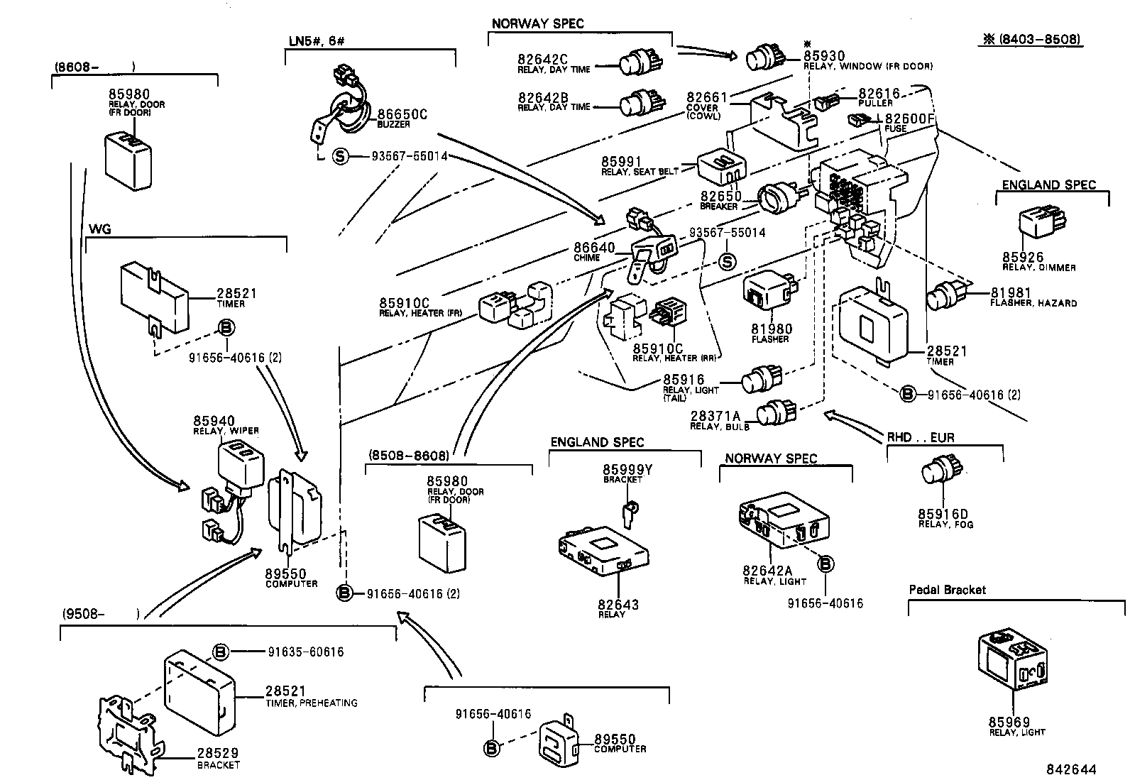  HILUX |  SWITCH RELAY COMPUTER