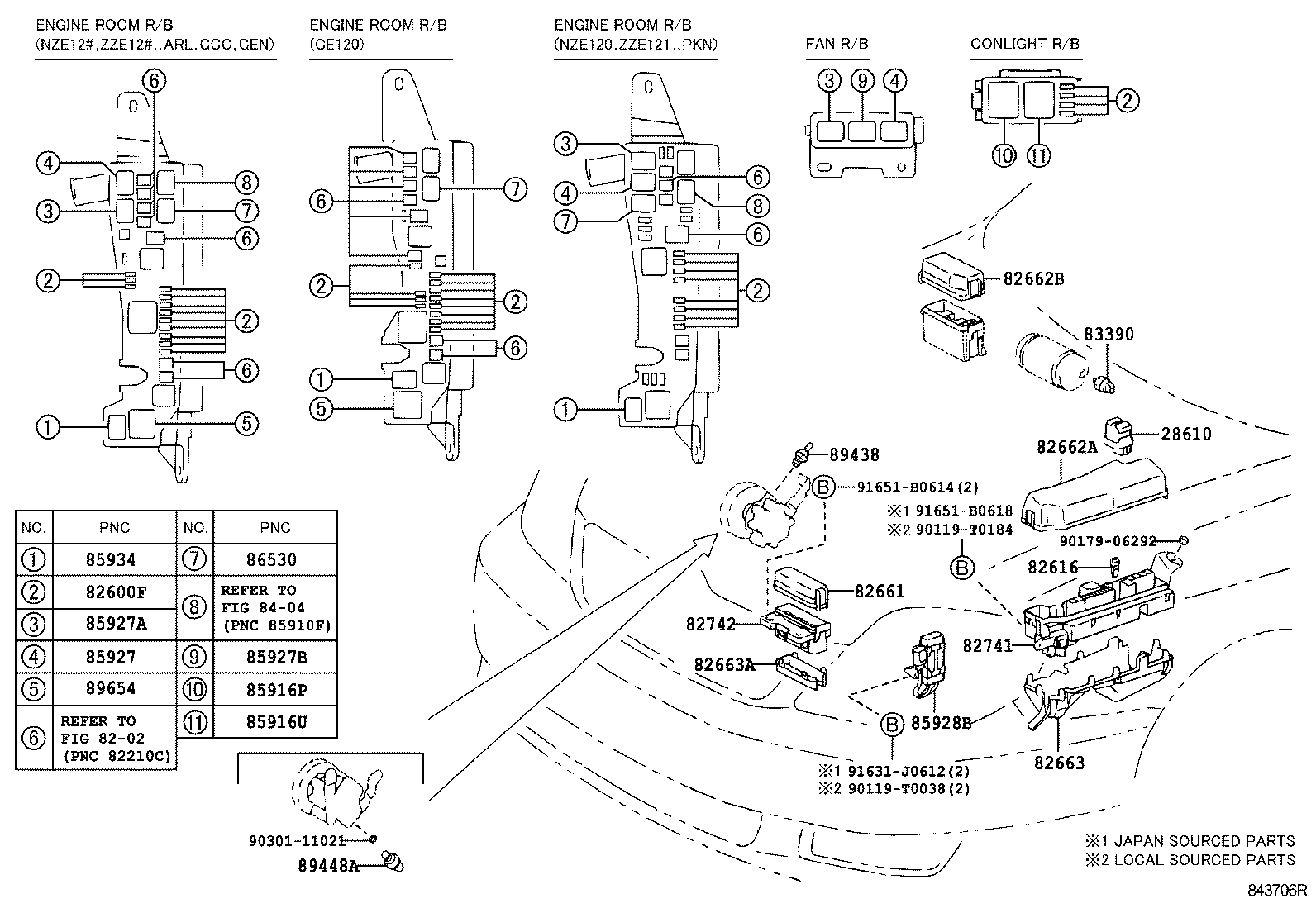 COROLLA SED WG |  SWITCH RELAY COMPUTER