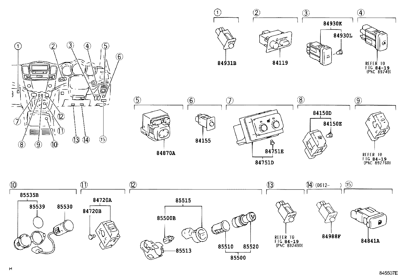  RX300 330 350 |  SWITCH RELAY COMPUTER