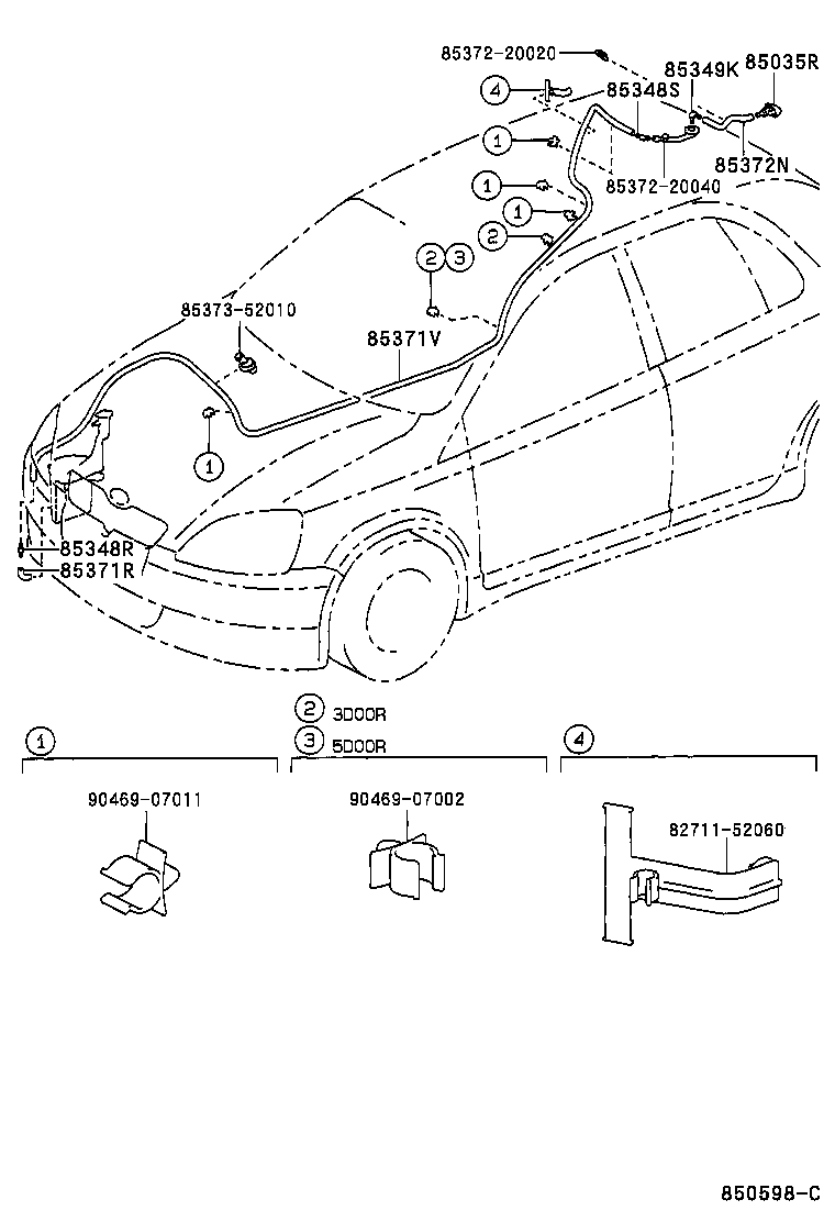  YARIS ECHO 3D 5D |  REAR WASHER