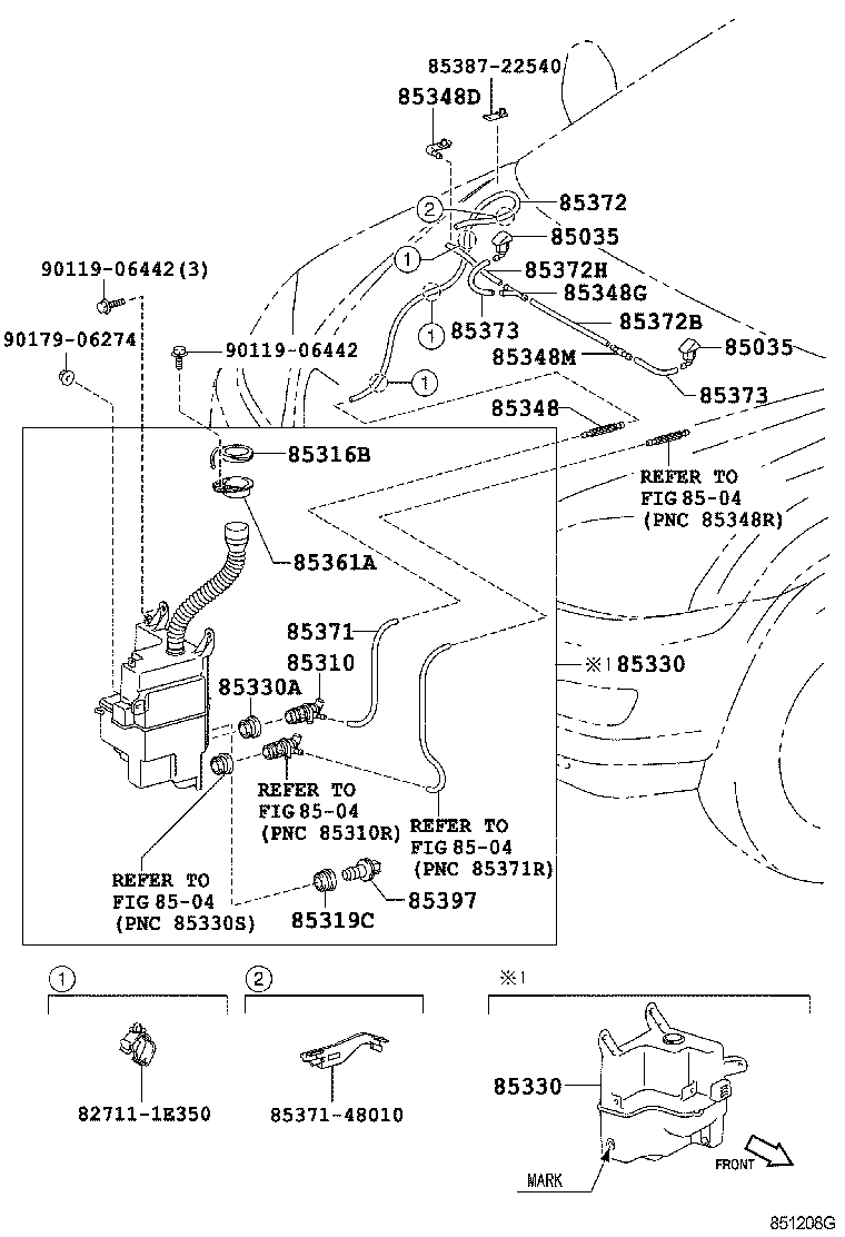  RX300 330 350 |  WINDSHIELD WASHER