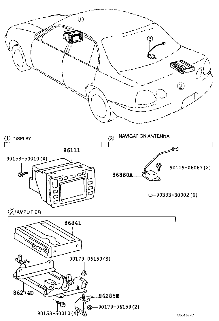  GS300 430 |  NAVIGATION FRONT MONITOR DISPLAY