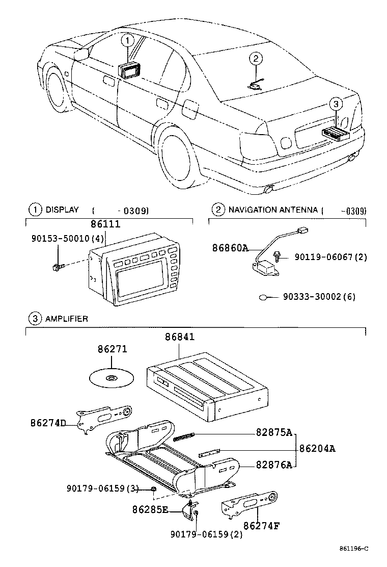  GS300 430 |  NAVIGATION FRONT MONITOR DISPLAY