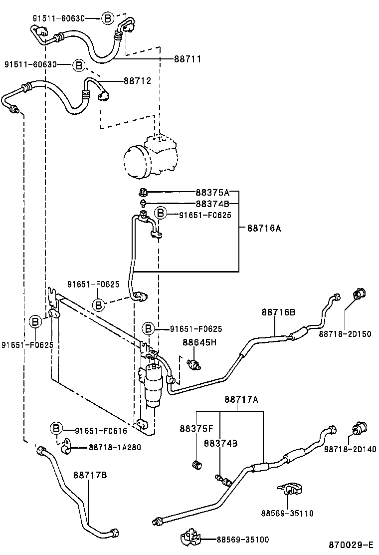  LAND CRUISER 90 |  HEATING AIR CONDITIONING COOLER PIPING