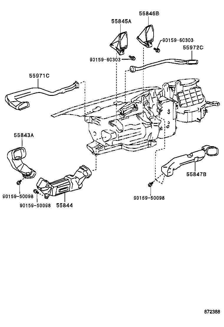  LX470 |  HEATING AIR CONDITIONING CONTROL AIR DUCT