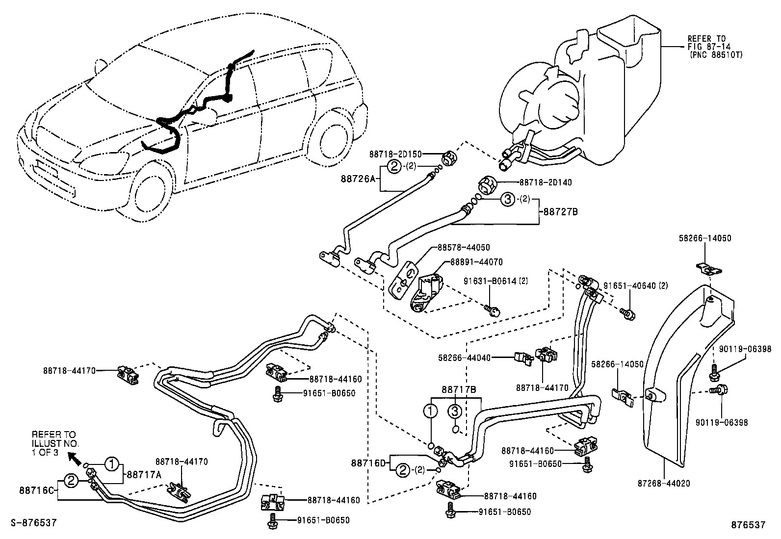  PICNIC AVENSIS VERSO |  HEATING AIR CONDITIONING COOLER PIPING