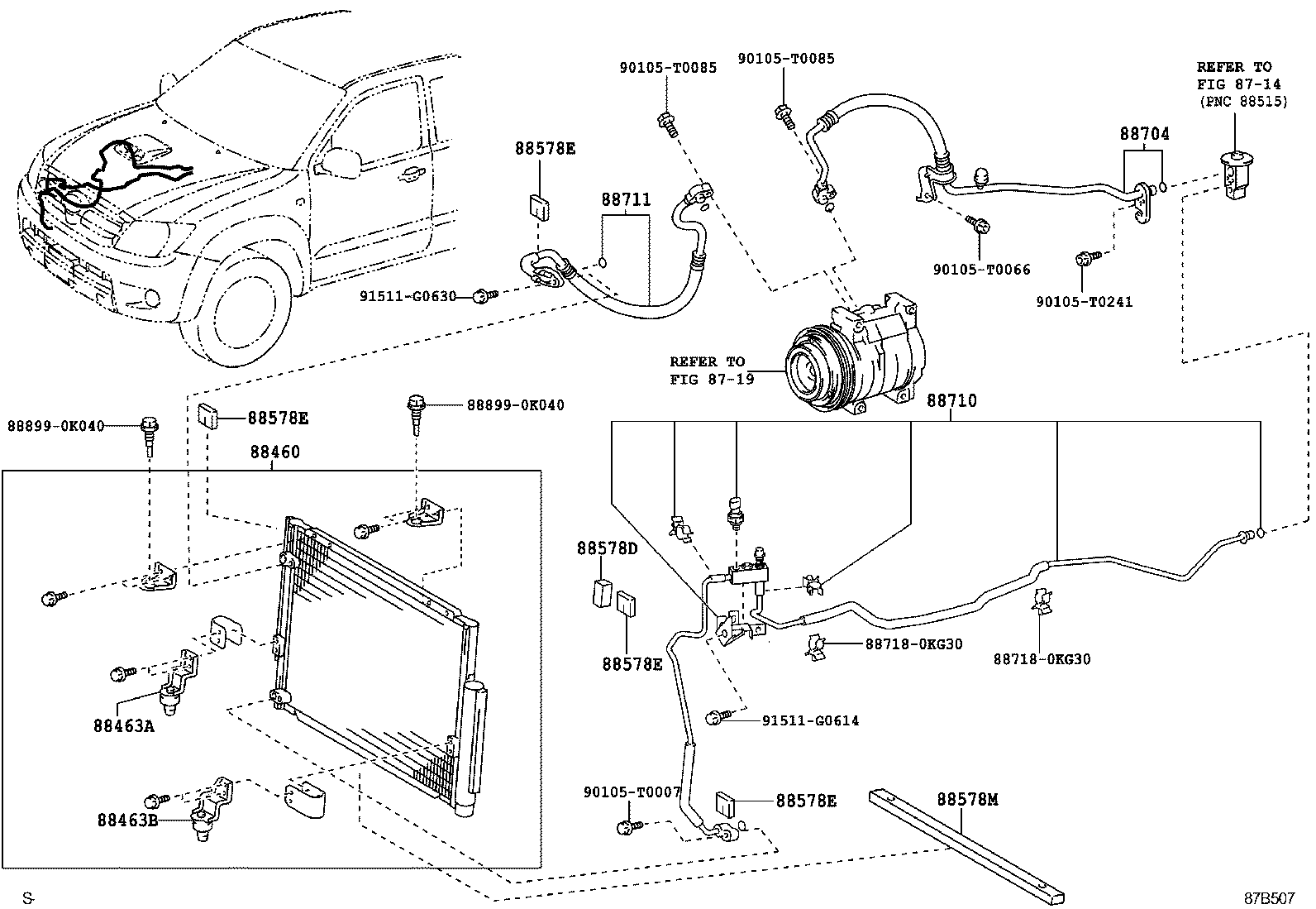  HILUX |  HEATING AIR CONDITIONING COOLER PIPING