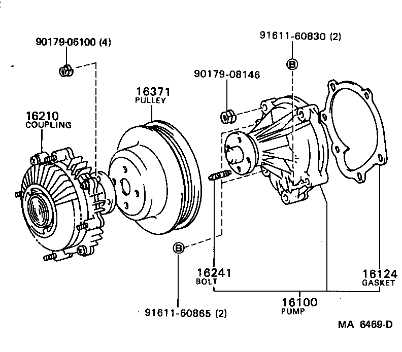  HIACE VAN COMUTER |  WATER PUMP