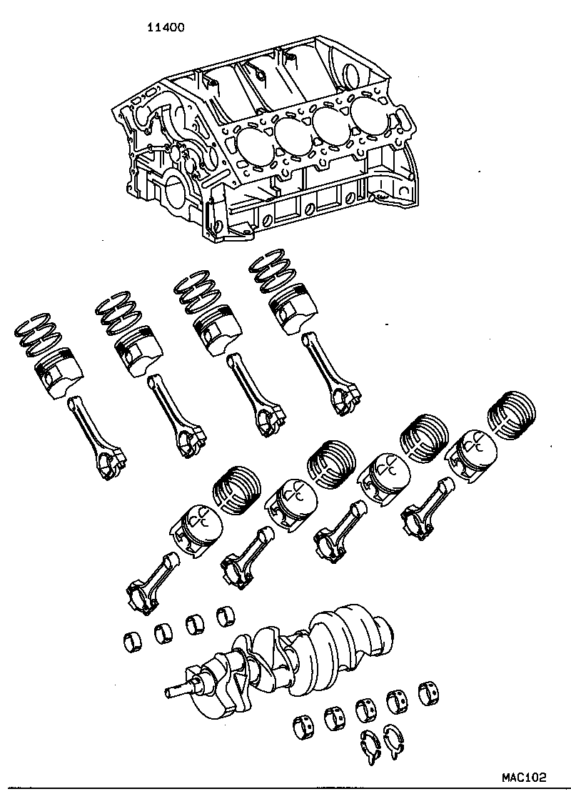  LX470 |  SHORT BLOCK ASSEMBLY