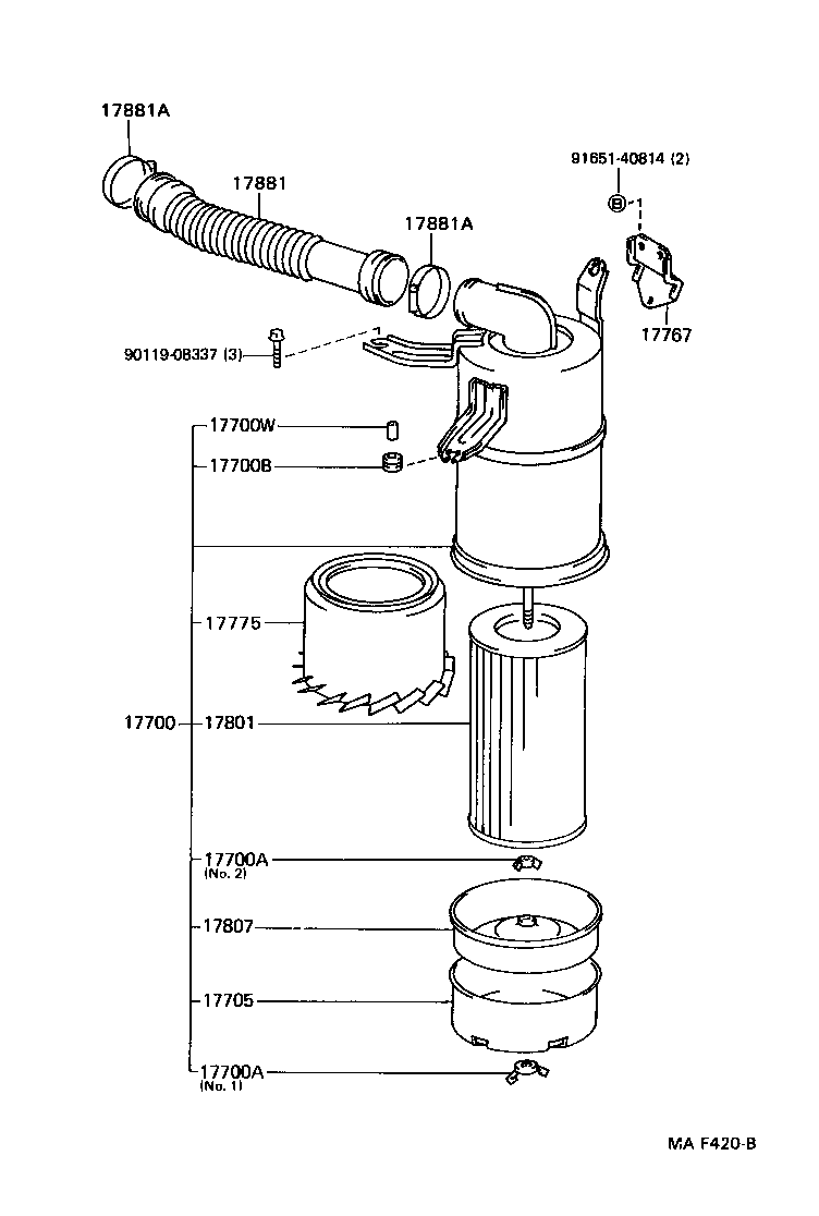  LITEACE VAN WAGON |  AIR CLEANER