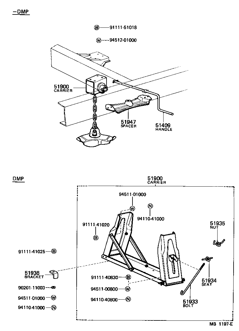  HEAVY DUTY TRUCK |  SPARE WHEEL CARRIER