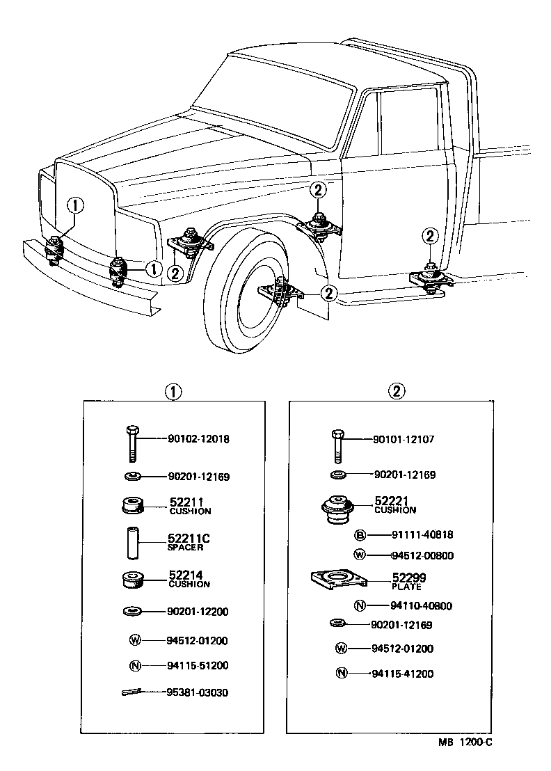  HEAVY DUTY TRUCK |  CAB MOUNTING BODY MOUNTING