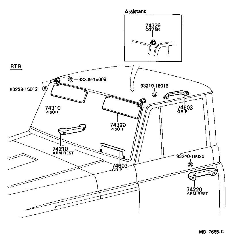  HEAVY DUTY TRUCK |  ARMREST VISOR