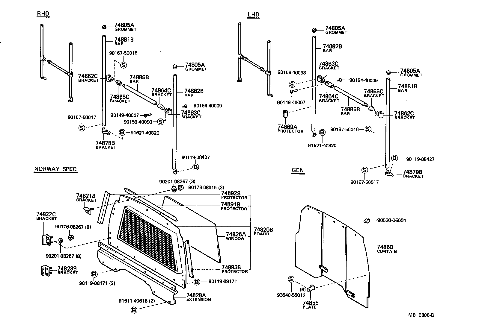  HIACE VAN COMUTER |  SEPARATOR SEPARATOR CURTAIN