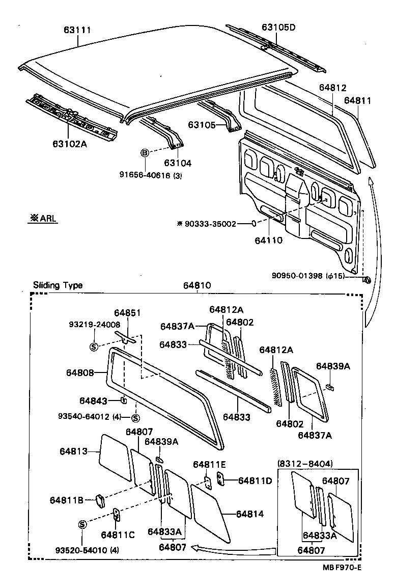  HILUX |  ROOF PANEL BACK PANEL