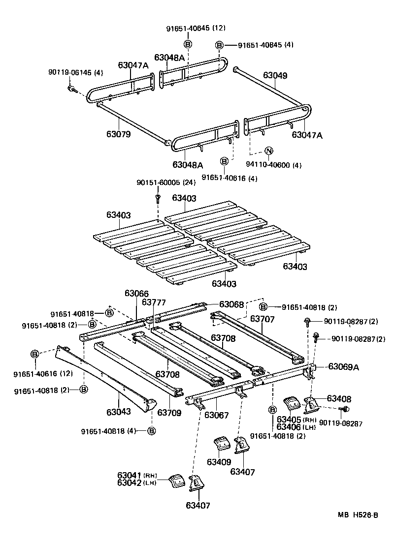  LAND CRUISER 70 |  ROOF PANEL BACK PANEL