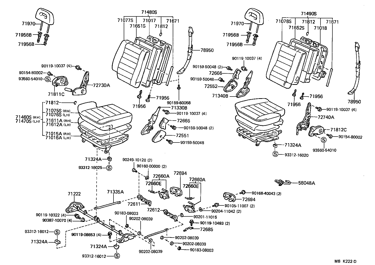  LAND CRUISER 70 |  SEAT SEAT TRACK