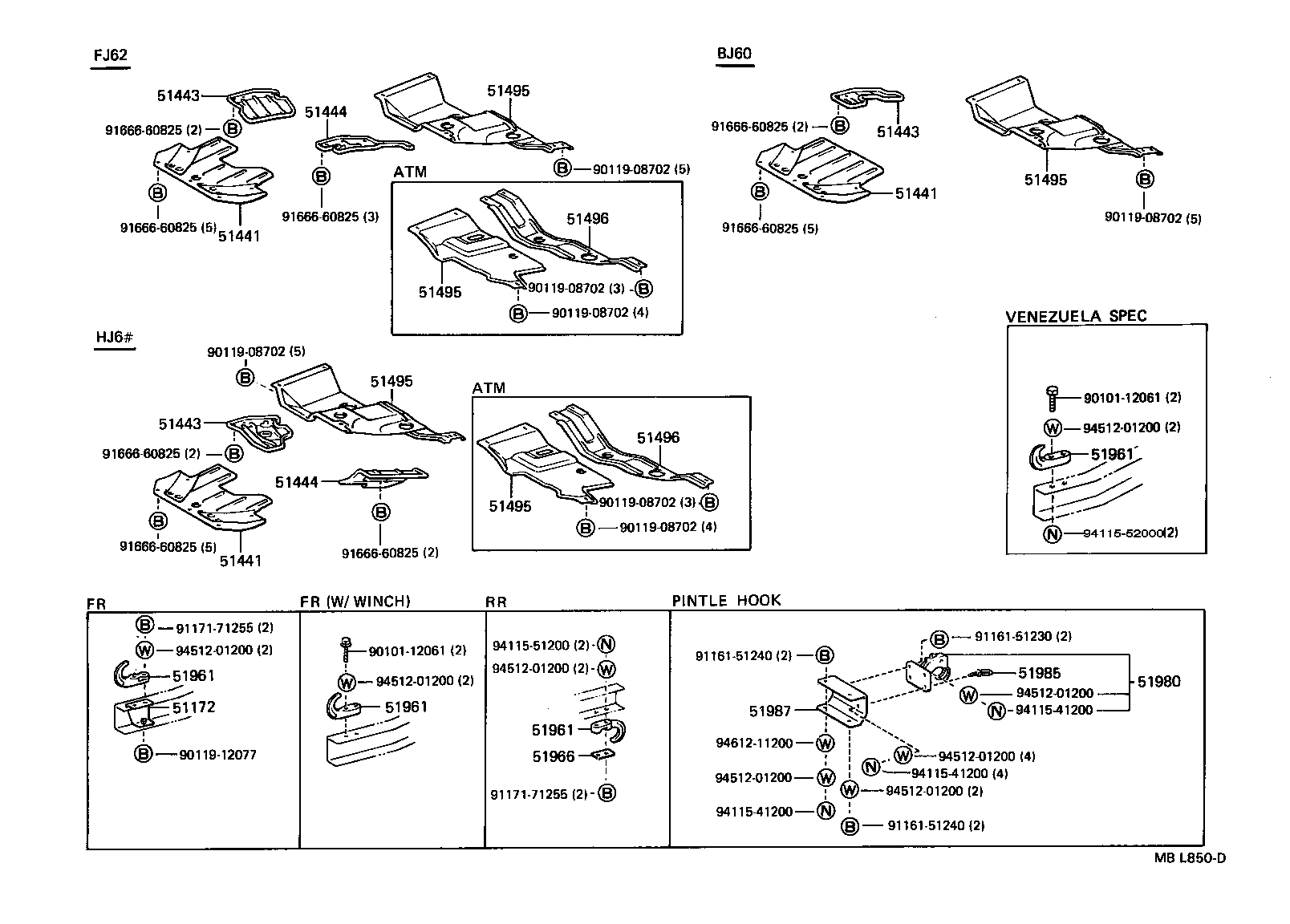  LAND CRUISER 60 |  SUSPENSION CROSSMEMBER UNDER COVER