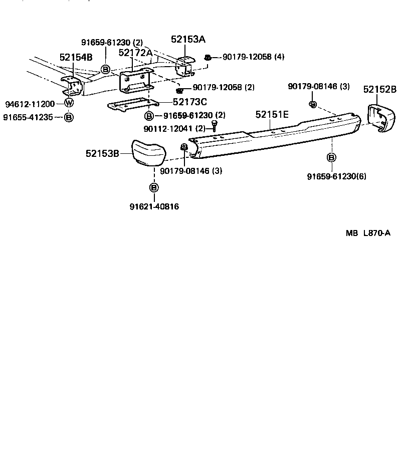  LAND CRUISER 60 |  REAR BUMPER BUMPER STAY
