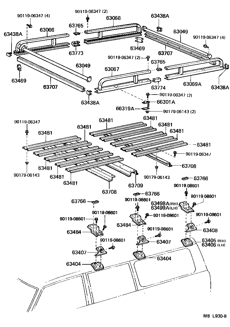  LAND CRUISER 60 |  ROOF PANEL BACK PANEL