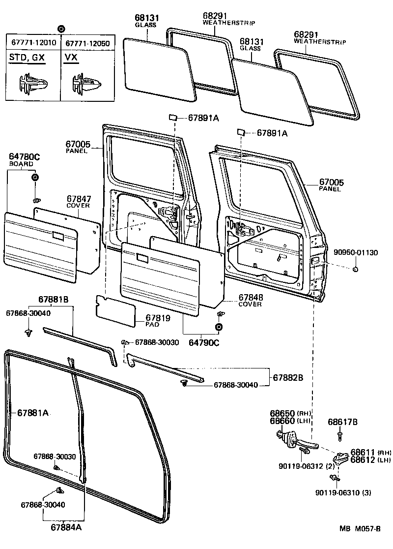  LAND CRUISER 60 |  BACK DOOR PANEL GLASS
