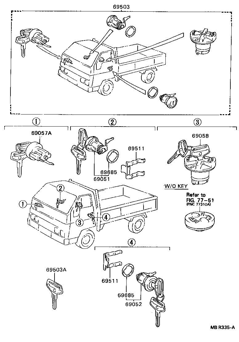  DYNA 200 |  LOCK CYLINDER SET