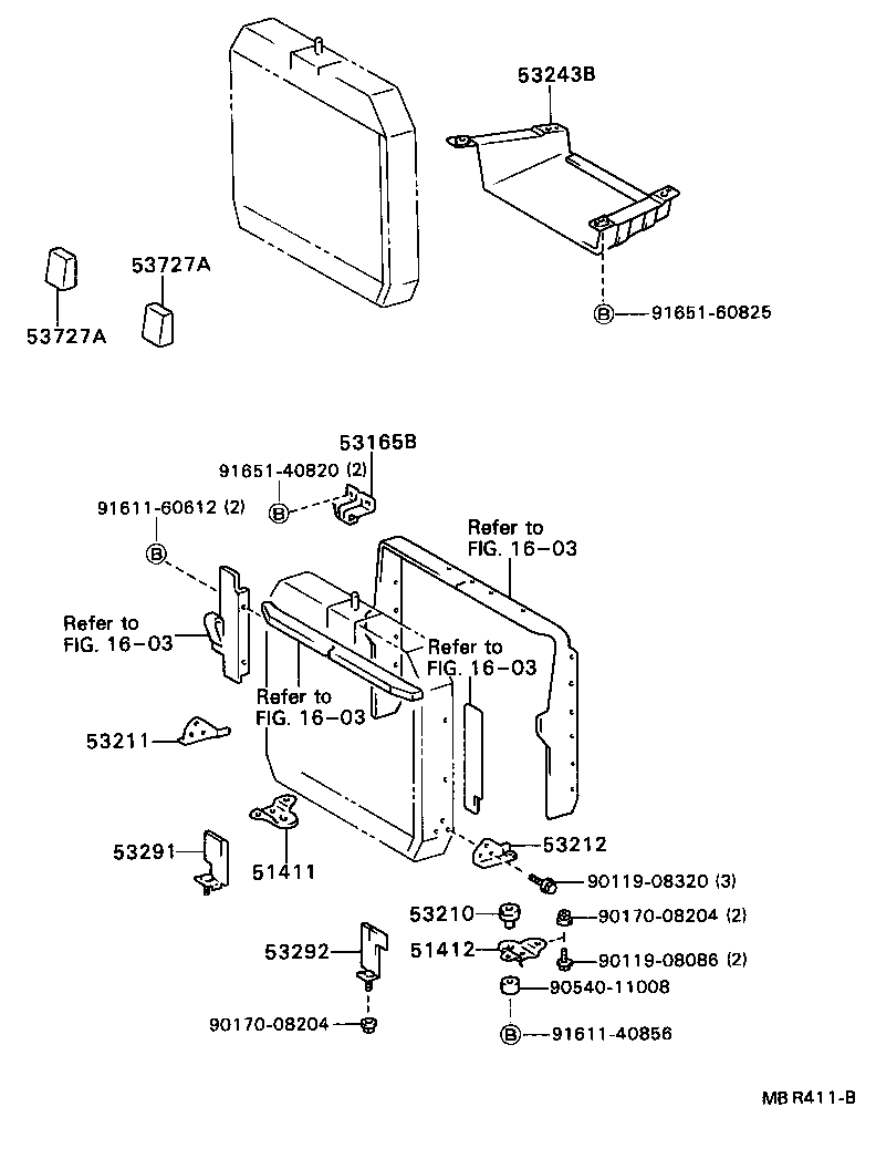  DYNA 200 |  RADIATOR SUPPORT WIND GUIDE