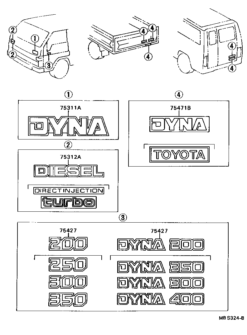  DYNA 200 |  EMBLEM NAME PLATE