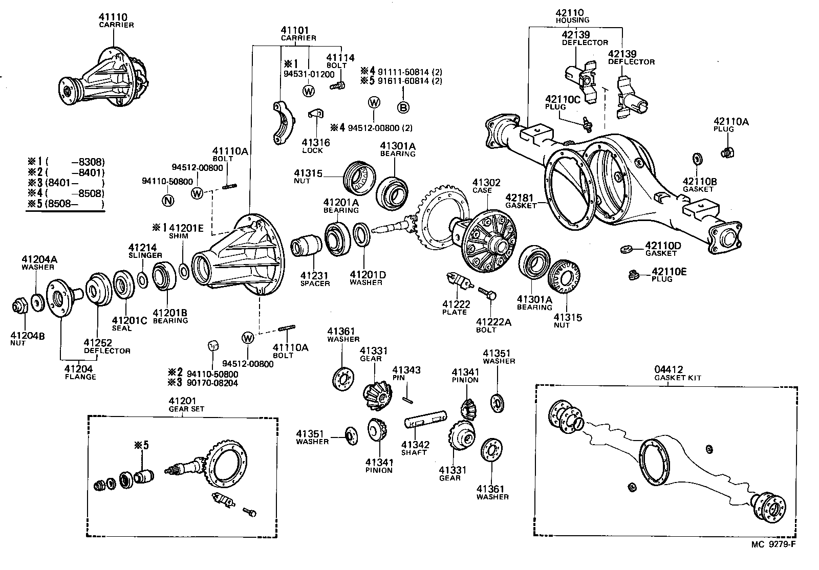  HIACE VAN COMUTER |  REAR AXLE HOUSING DIFFERENTIAL