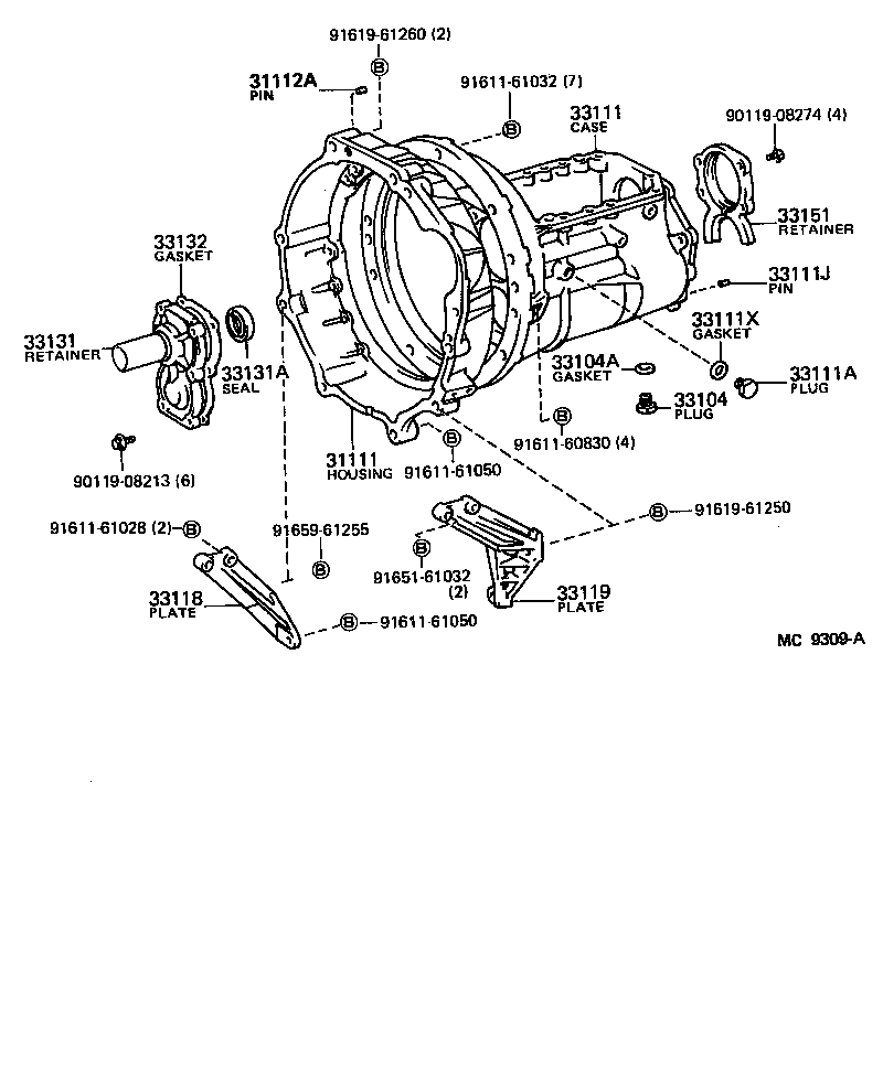  HIACE VAN COMUTER |  CLUTCH HOUSING TRANSMISSION CASE MTM