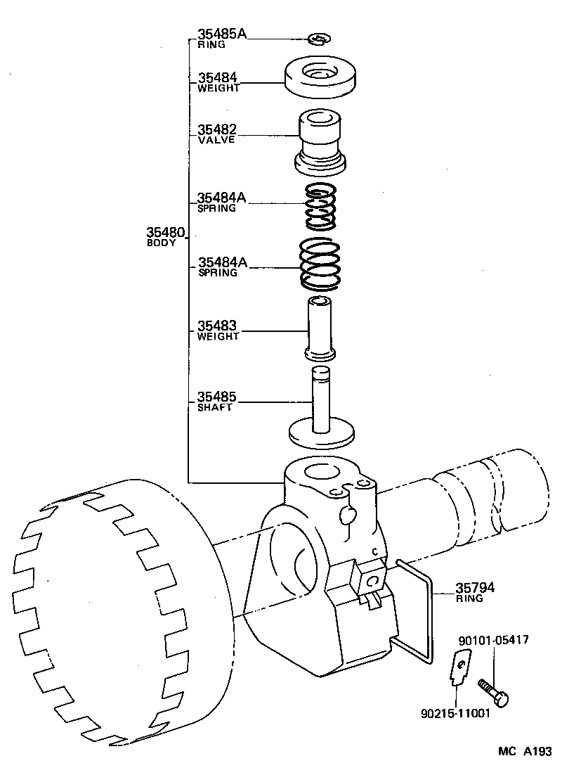  HIACE VAN COMUTER |  REAR OIL PUMP GOVERNOR ATM