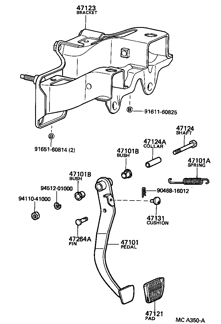  HILUX |  BRAKE PEDAL BRACKET