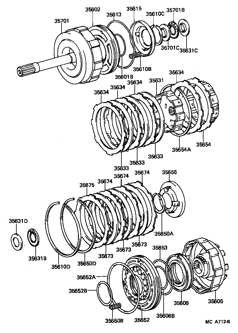  HIACE VAN COMUTER |  BRAKE BAND MULTIPLE DISC CLUTCH ATM